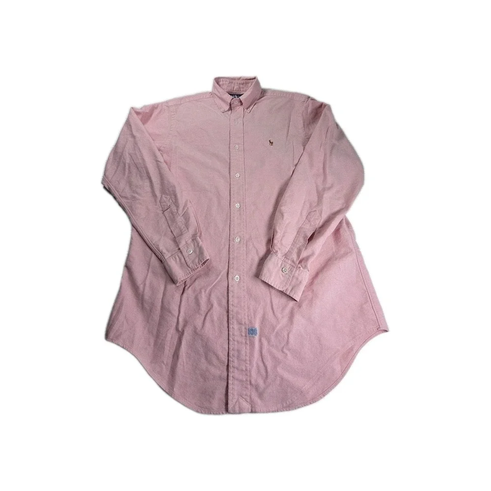 Polo‎ Ralph Lauren Men's Long Sleeve Button Down Shirt Pink 15 34 Flesh Pony